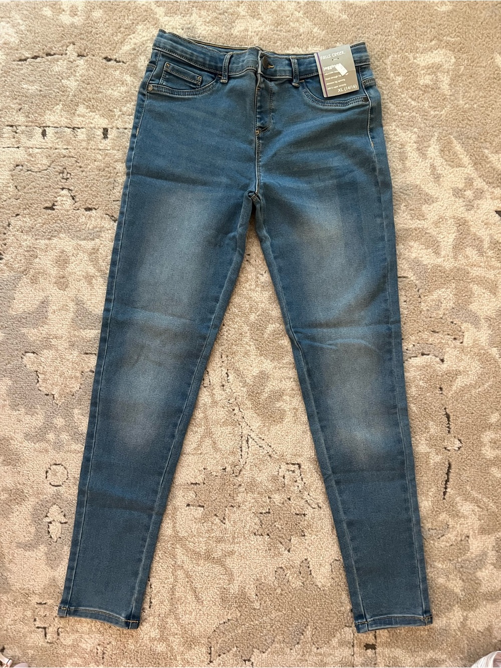 Medium Wash Girls High-Rise Skinny Jeans